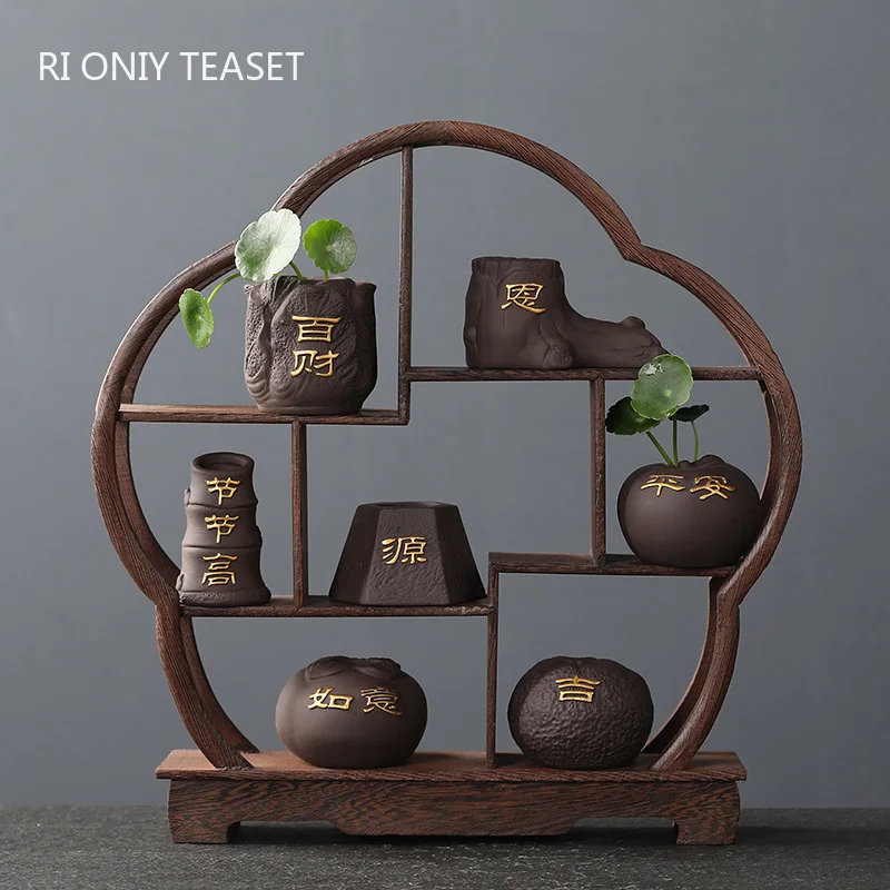 Bonsai Garden Mini - Mini maceta creativa de arcilla púrpura