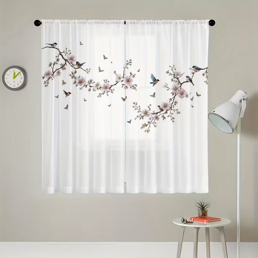 2 Cortinas Transparentes con E - Bonsai Garden Decor reseña y precio