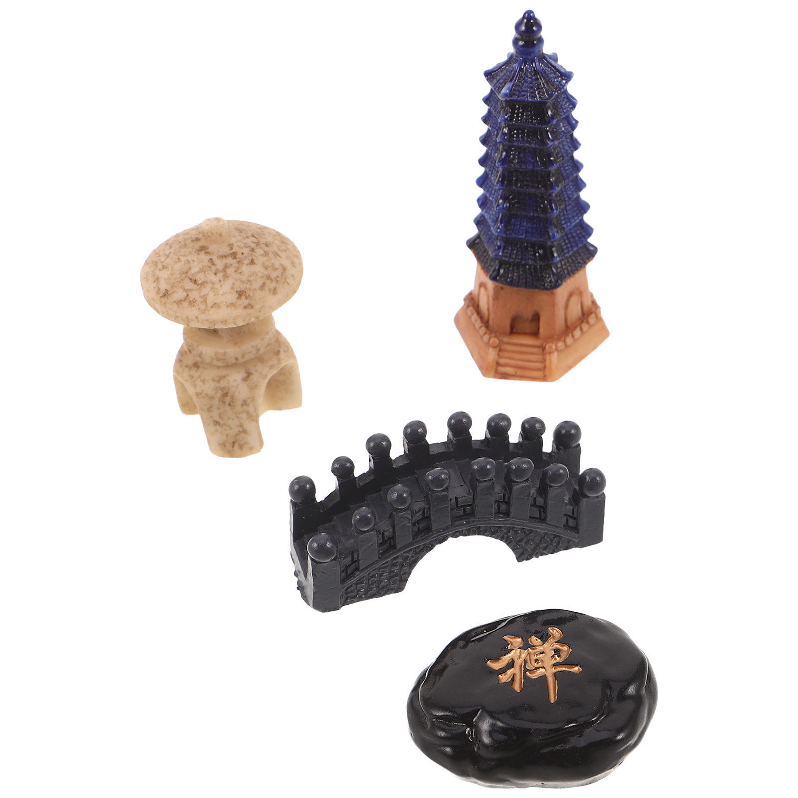 Juego de 4 Estatuas Japonesas  - Bonsai Zen Garden Set reseña y precio