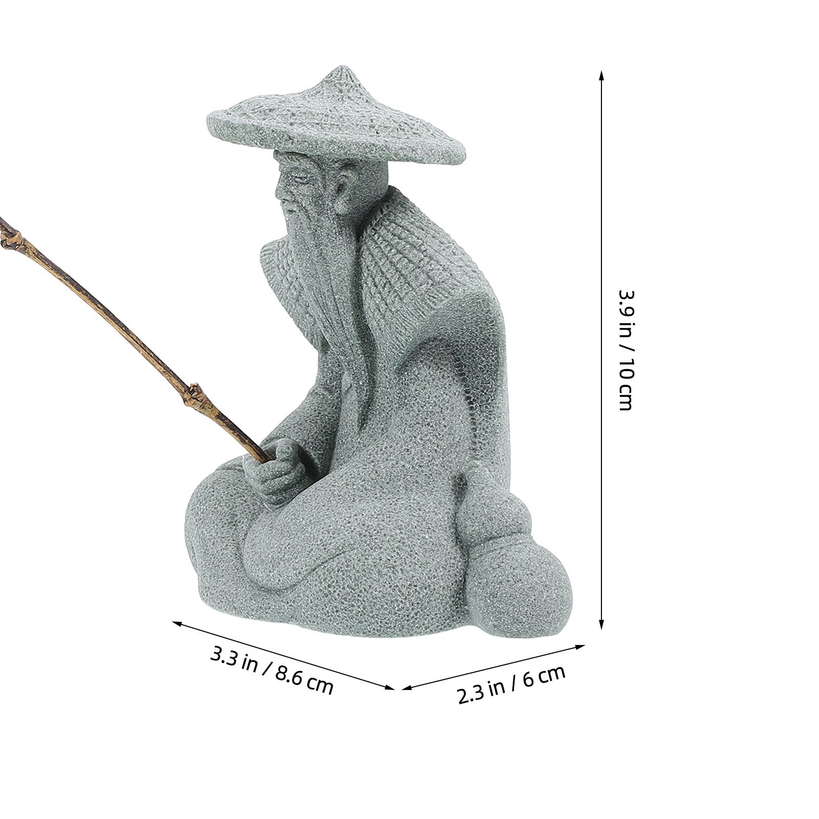 Pequeña Estatua de Pescador de - Bonsai Garden Decor reseña y precio
