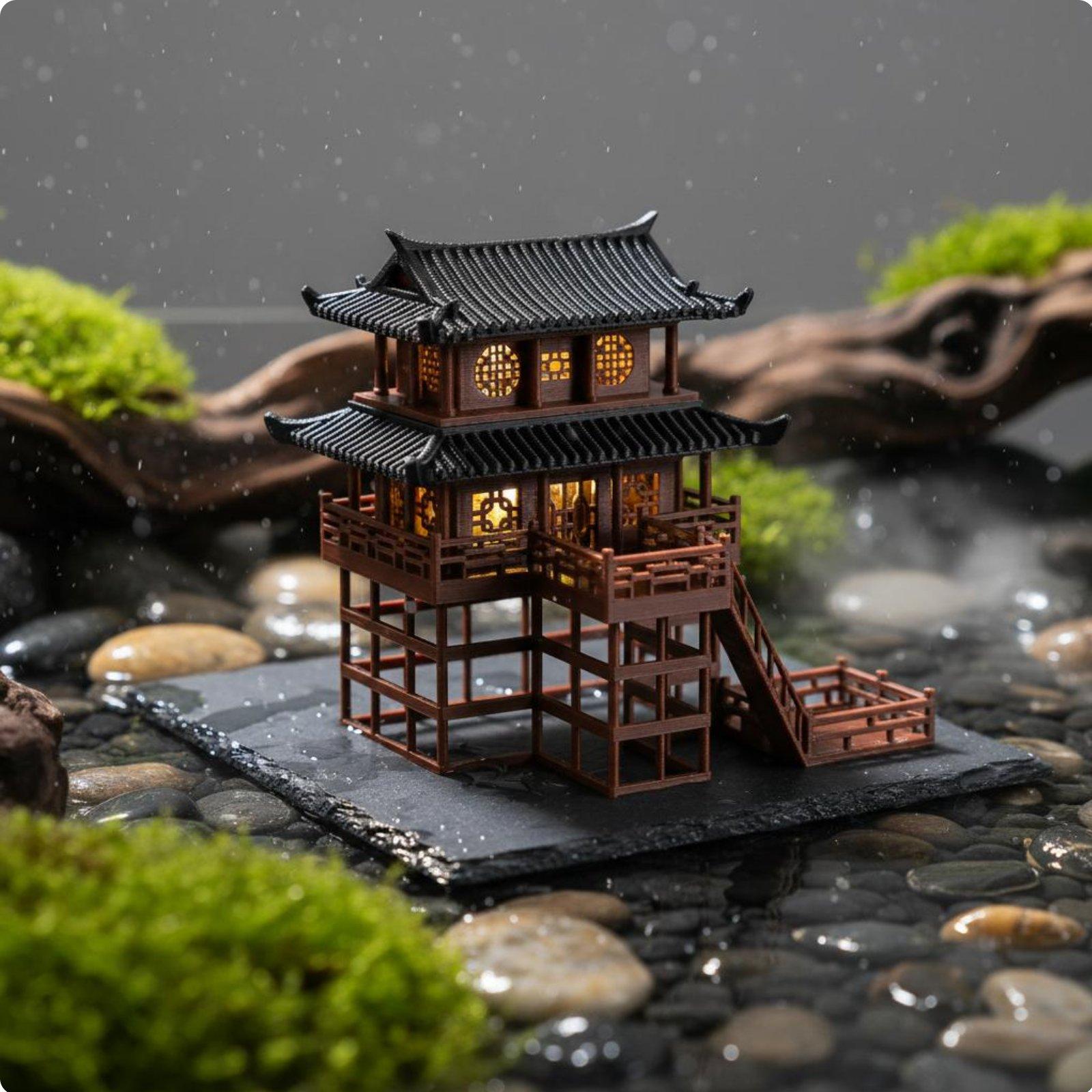 Miniatura de Pagoda de Plástic - Bonsai Garden Mini reseña y precio